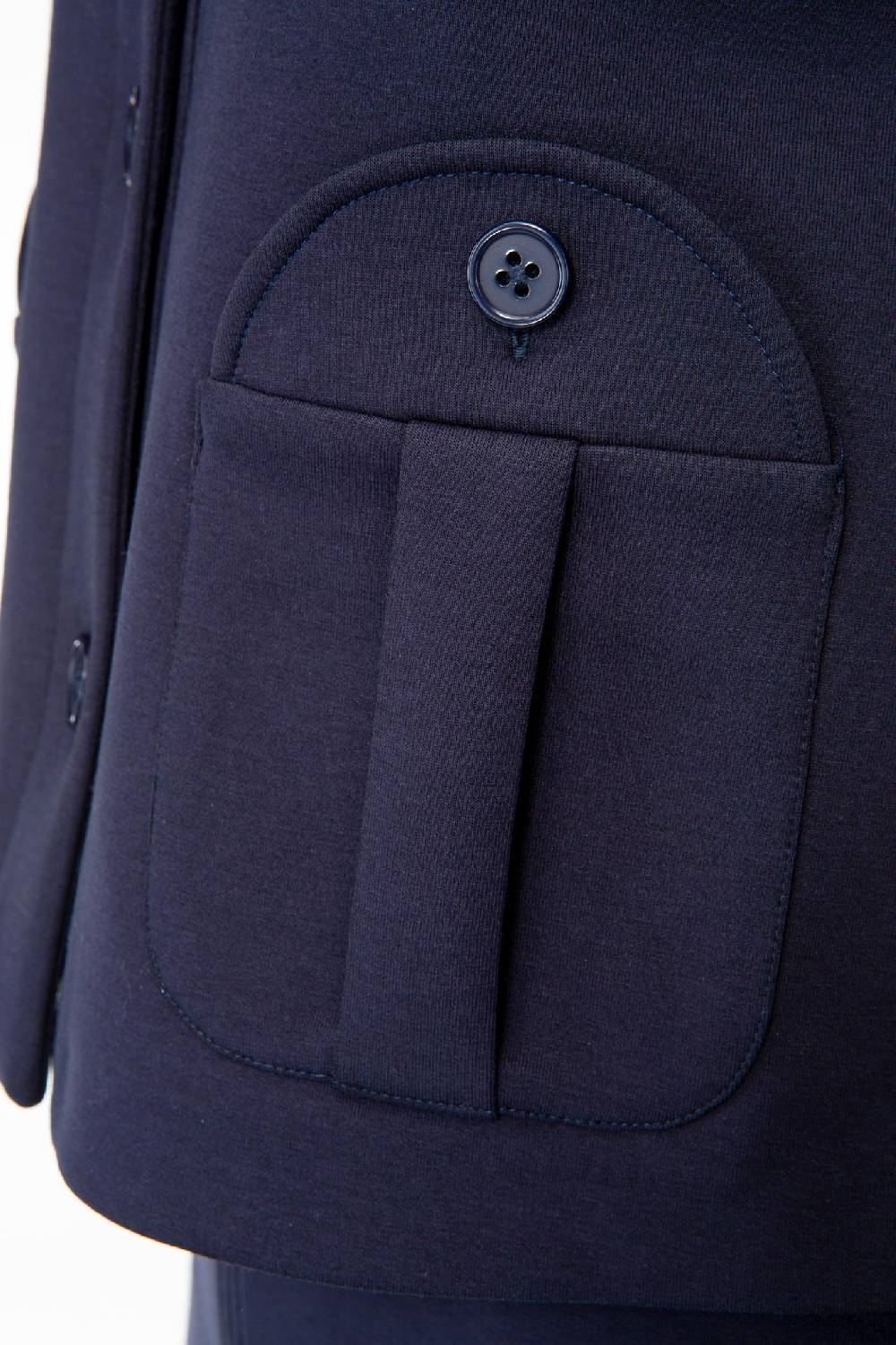 IVI GmbH SOLID JERSEY Kurze Jacke Im Boxy Fit Navy