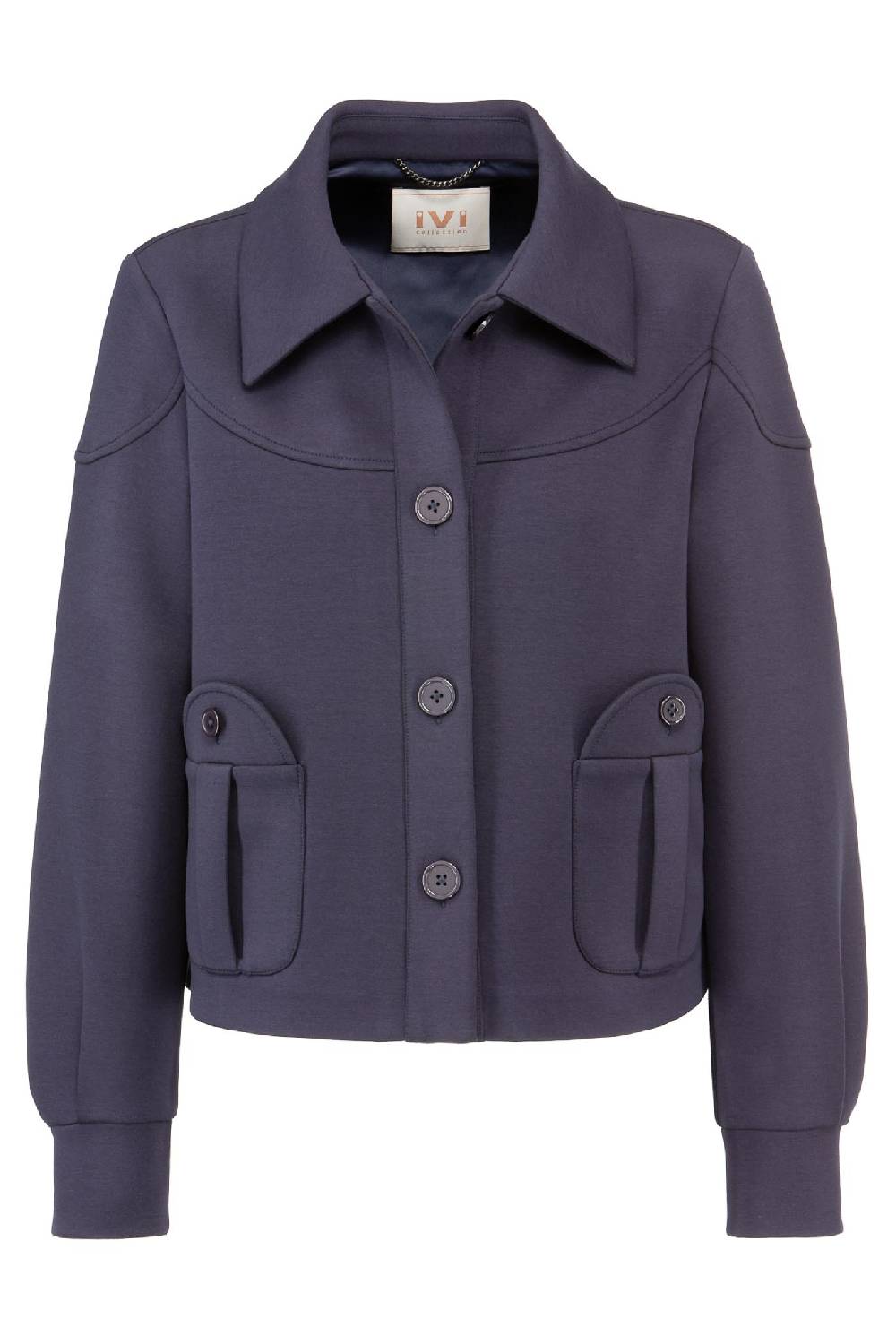 IVI GmbH SOLID JERSEY Kurze Jacke im Boxy Fit navy