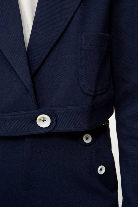 IVI GmbH SOLID JERSEY Verkürzter Blazer Navy