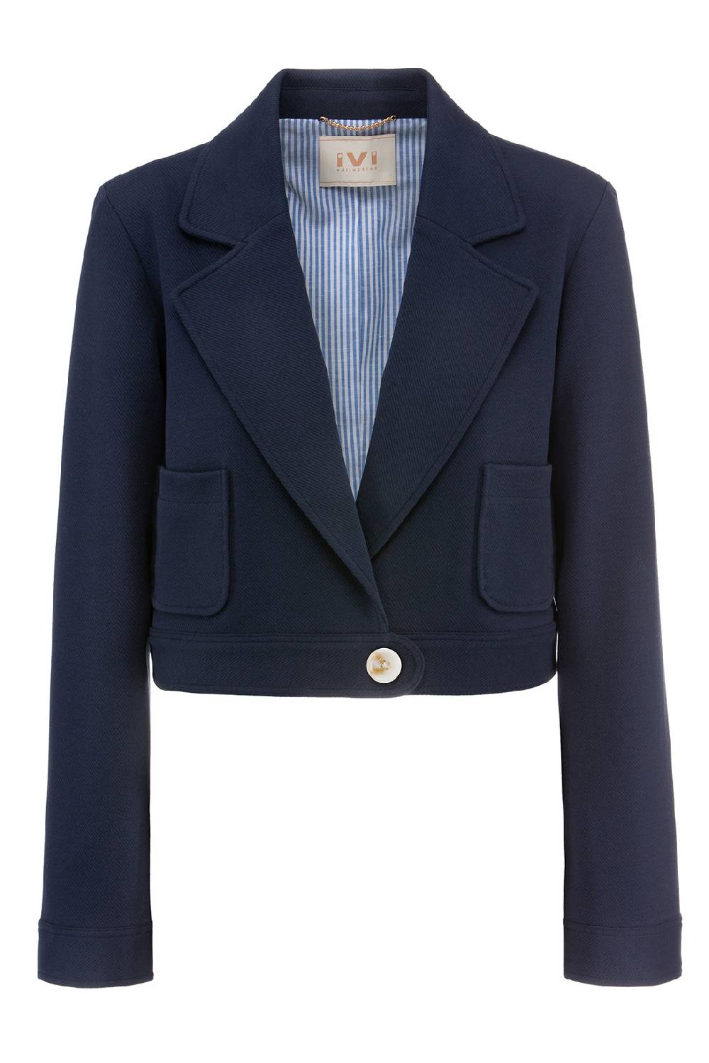 IVI GmbH SOLID JERSEY Verkürzter Blazer navy