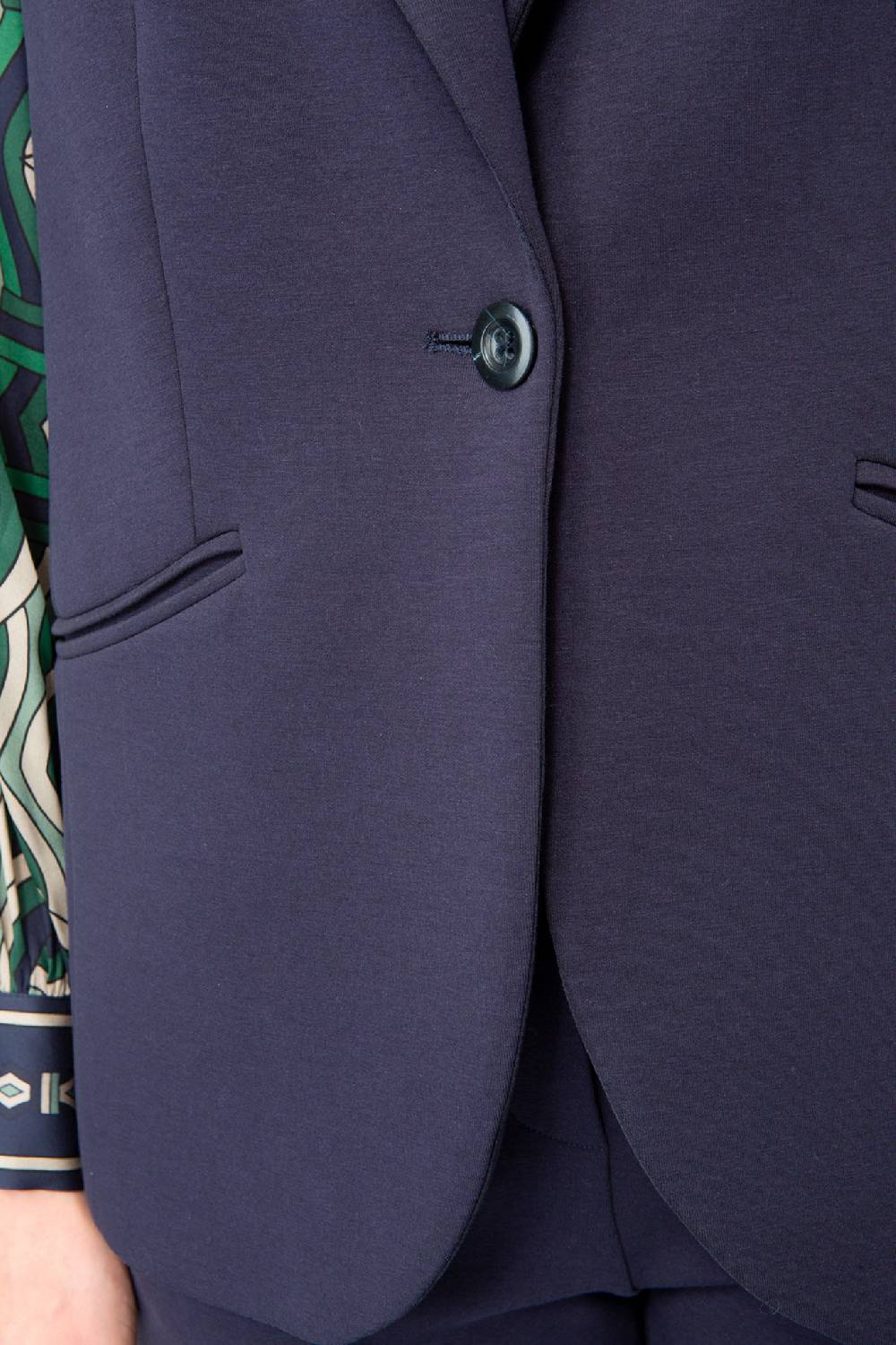 IVI GmbH SOLID JERSEY Weste Mit Reverskragen Navy