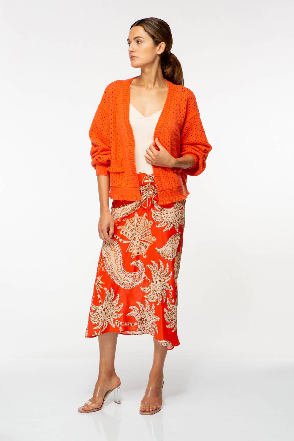 IVI GmbH SOLID KNIT Boxy Cardigan Grenadine