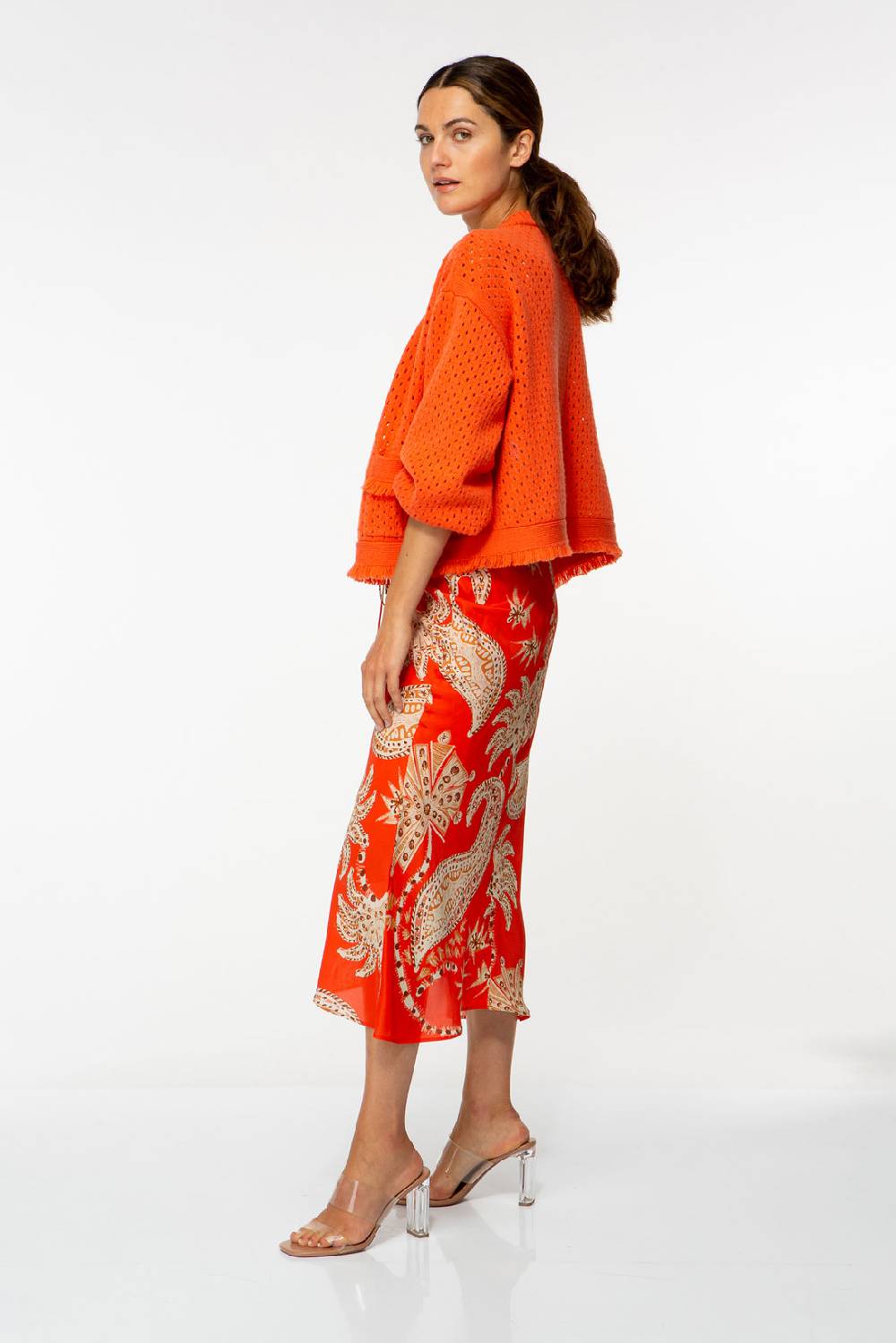 IVI GmbH SOLID KNIT Boxy Cardigan Grenadine