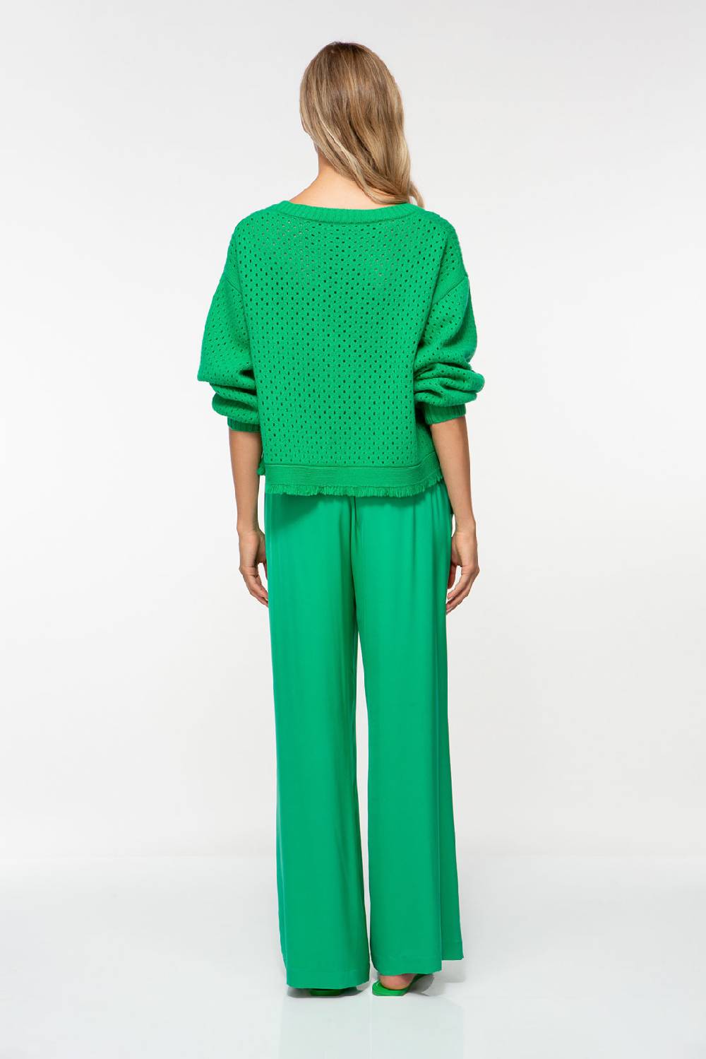 IVI GmbH SOLID KNIT Boxy Cardigan Smaragd