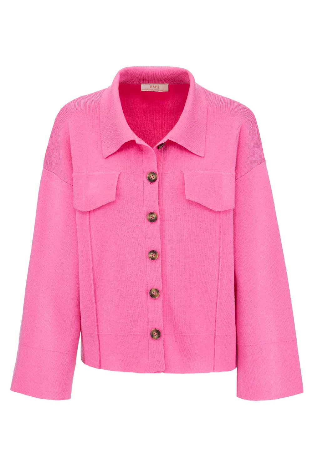 IVI GmbH SOLID KNIT Boxy Jacke pink