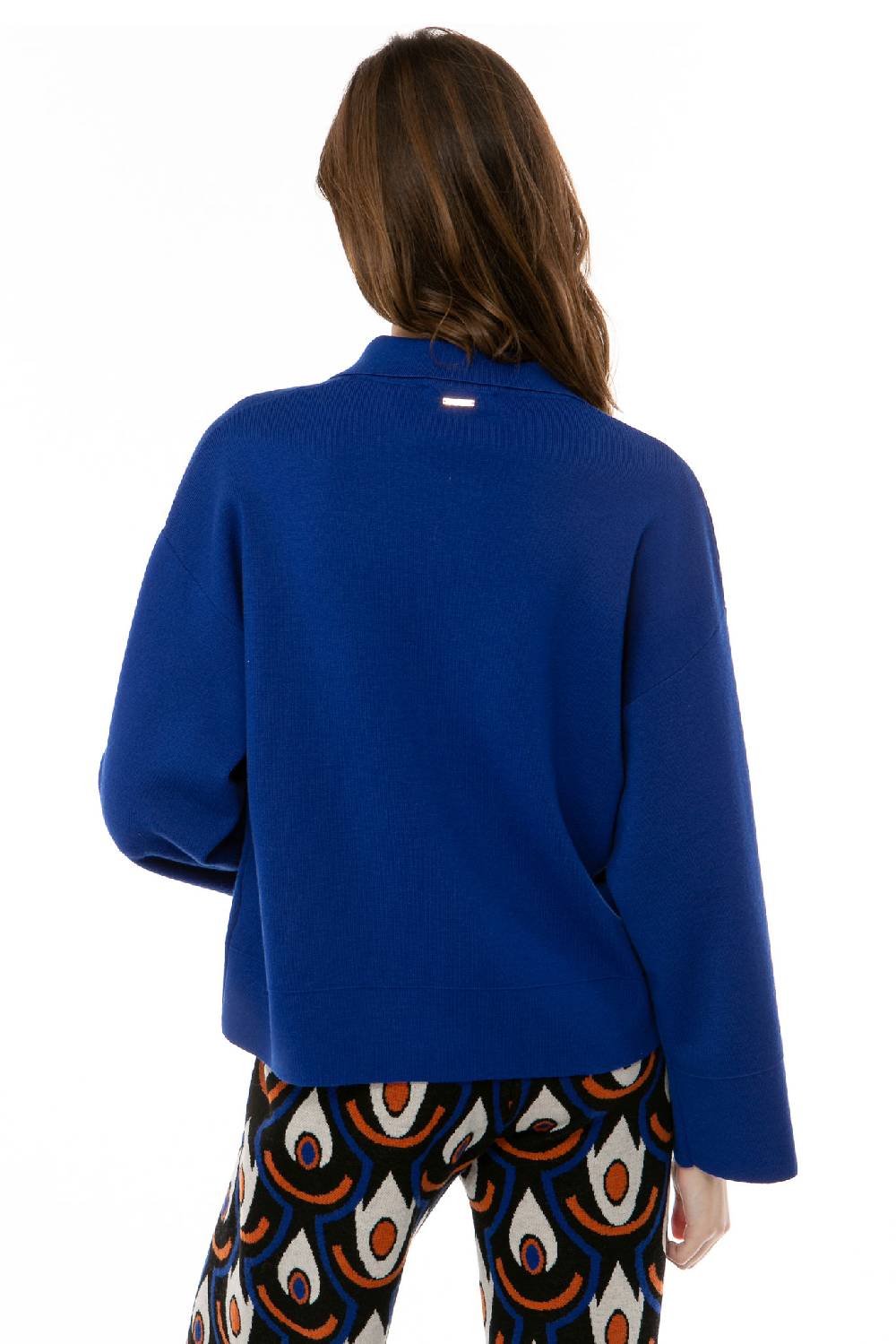 IVI GmbH SOLID KNIT Boxy Jacke Royal Blau