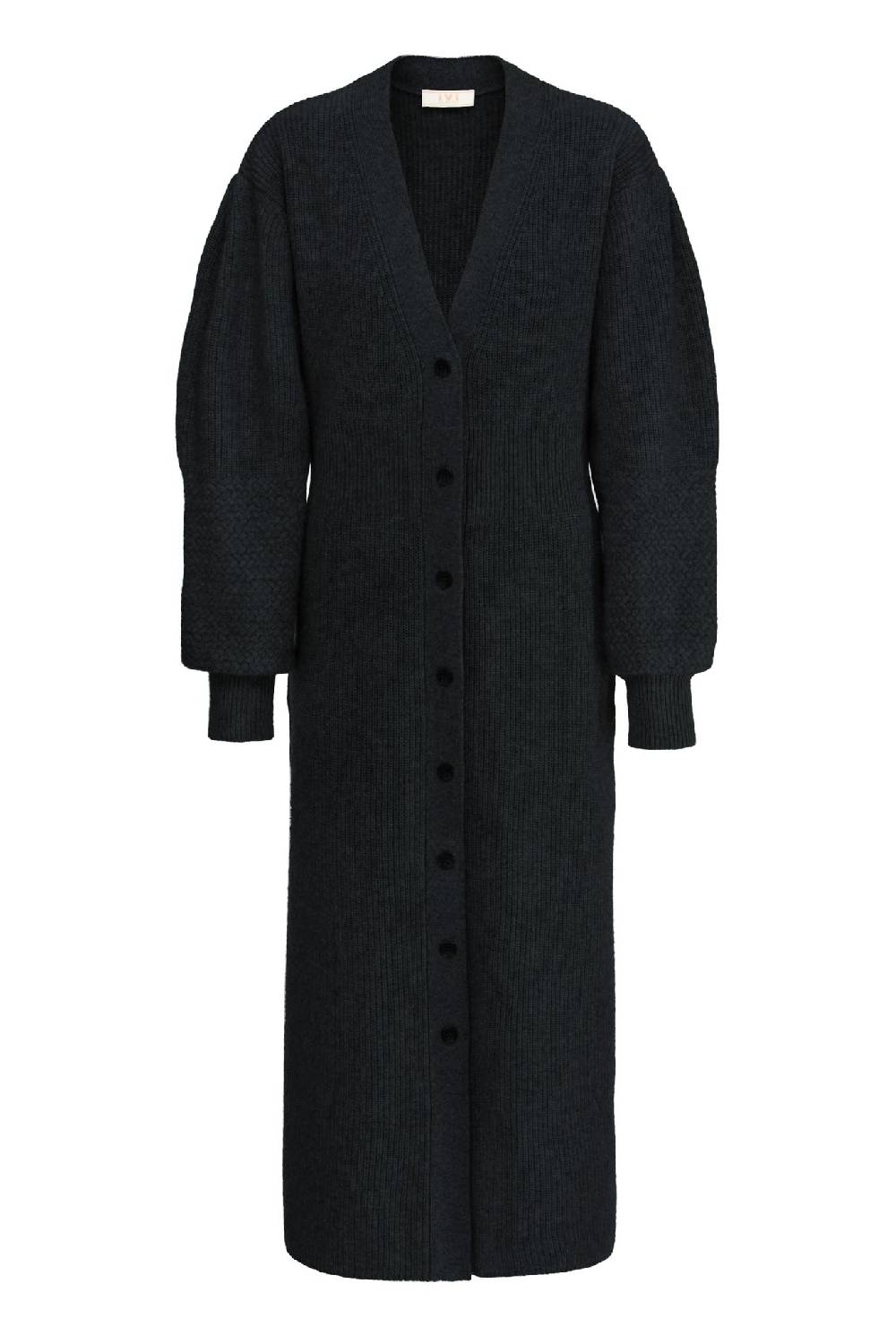 IVI GmbH SOLID KNIT Kleid im Struktur-Mix schwarz