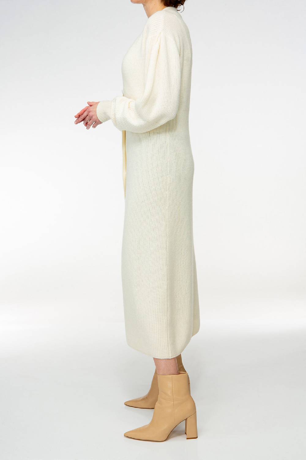 IVI GmbH SOLID KNIT Kleid Im Struktur-Mix Weiß