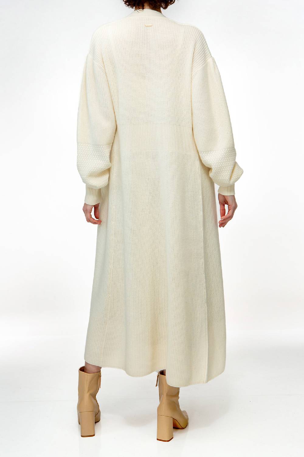 IVI GmbH SOLID KNIT Kleid Im Struktur-Mix Weiß