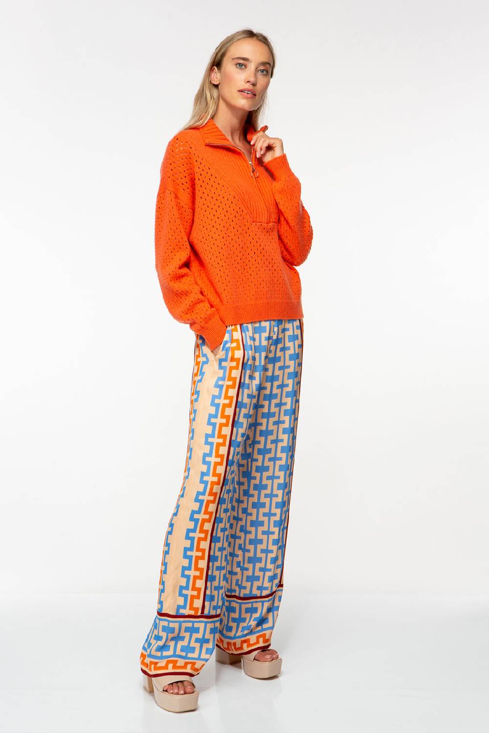 IVI GmbH SOLID KNIT Troyer Pullover Grenadine