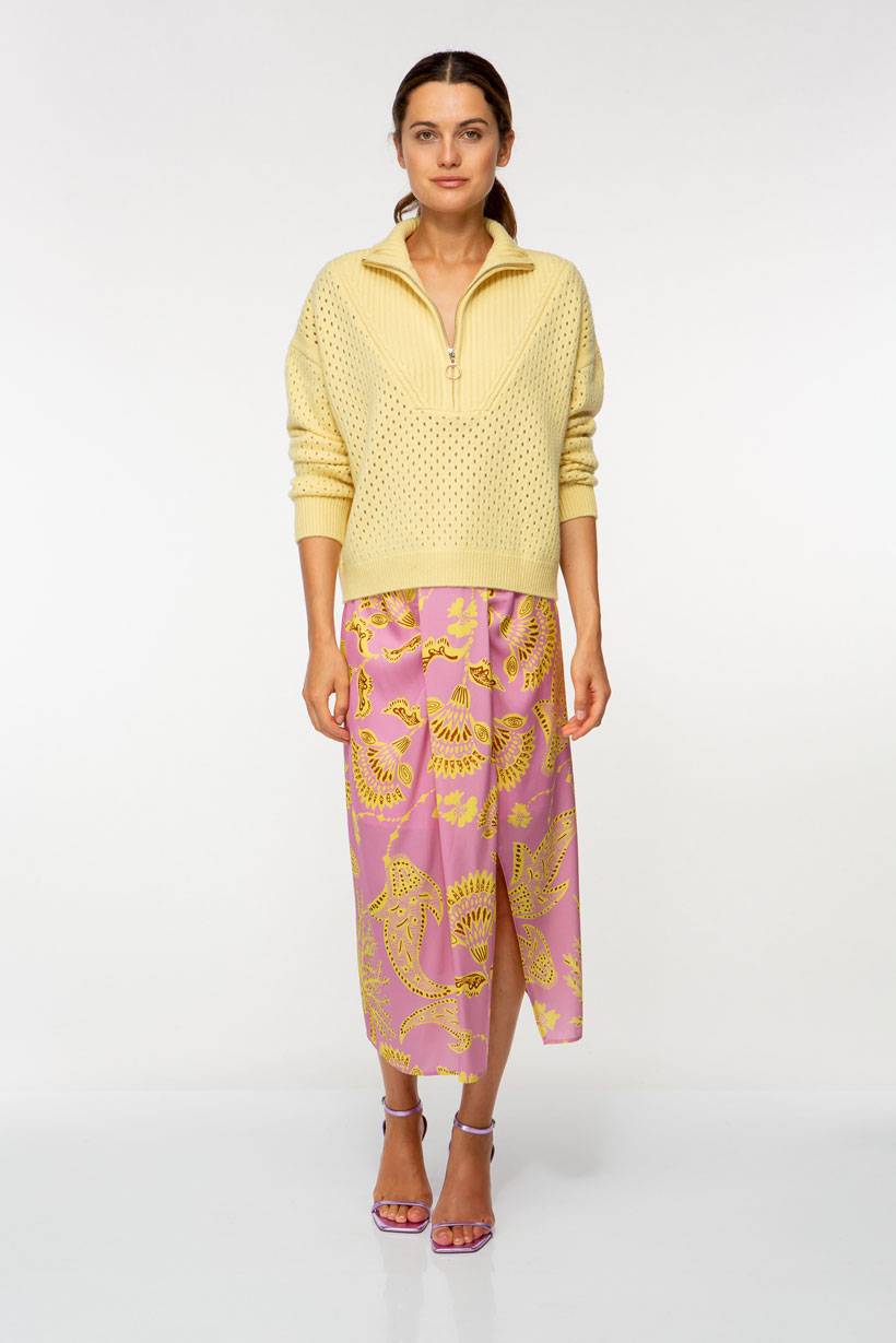 IVI GmbH SOLID KNIT Troyer Pullover Pastel Sun