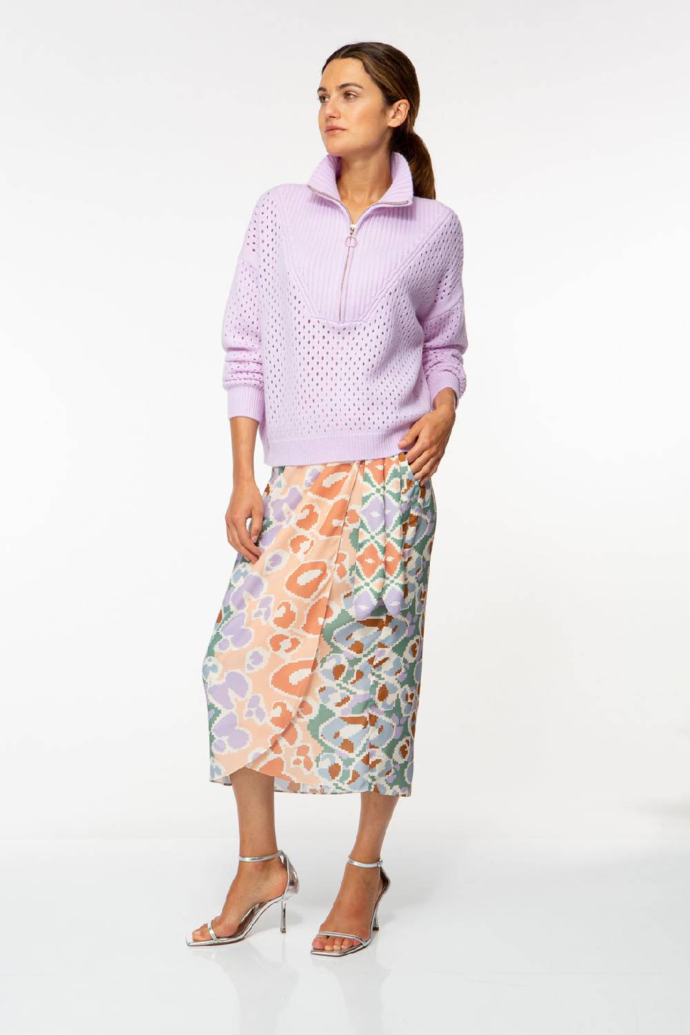 IVI GmbH SOLID KNIT Troyer Pullover Violette