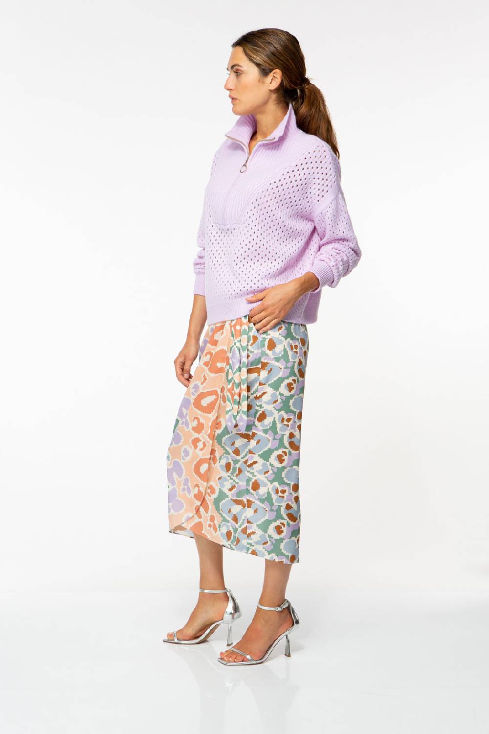 IVI GmbH SOLID KNIT Troyer Pullover Violette