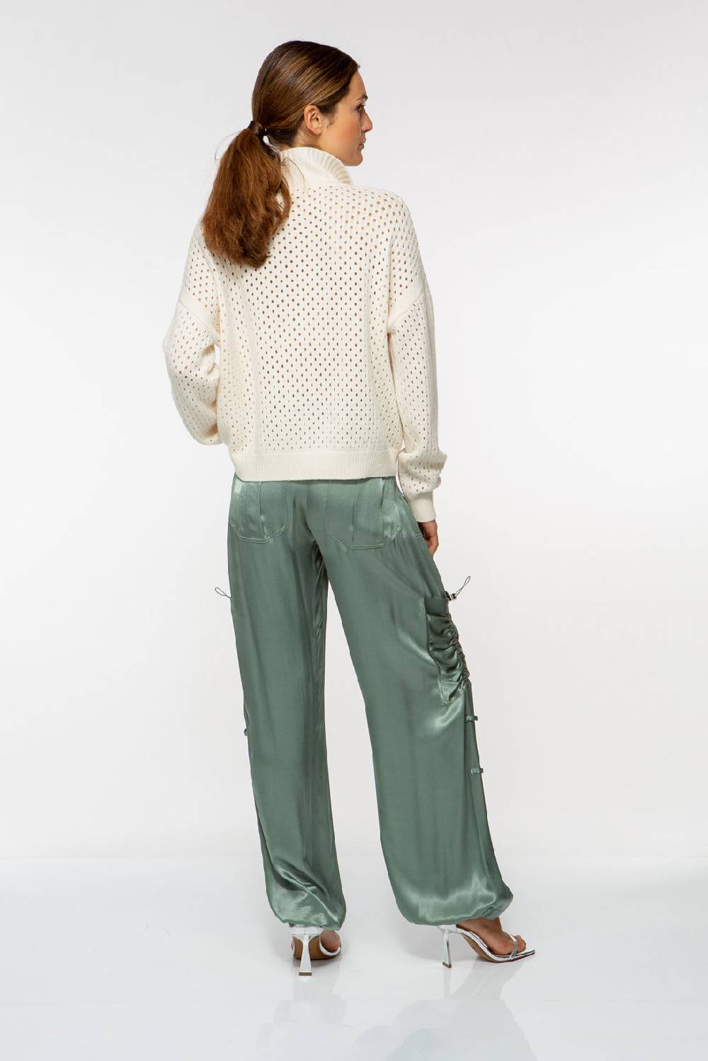 IVI GmbH SOLID KNIT Troyer Pullover Weiß