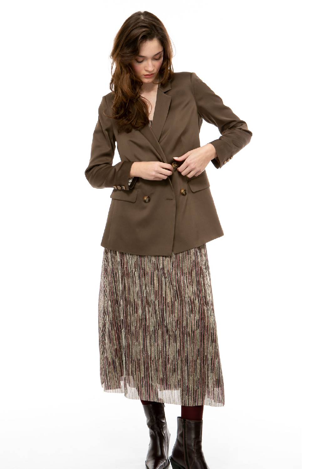 IVI GmbH SOLID SILK Blazer Olive