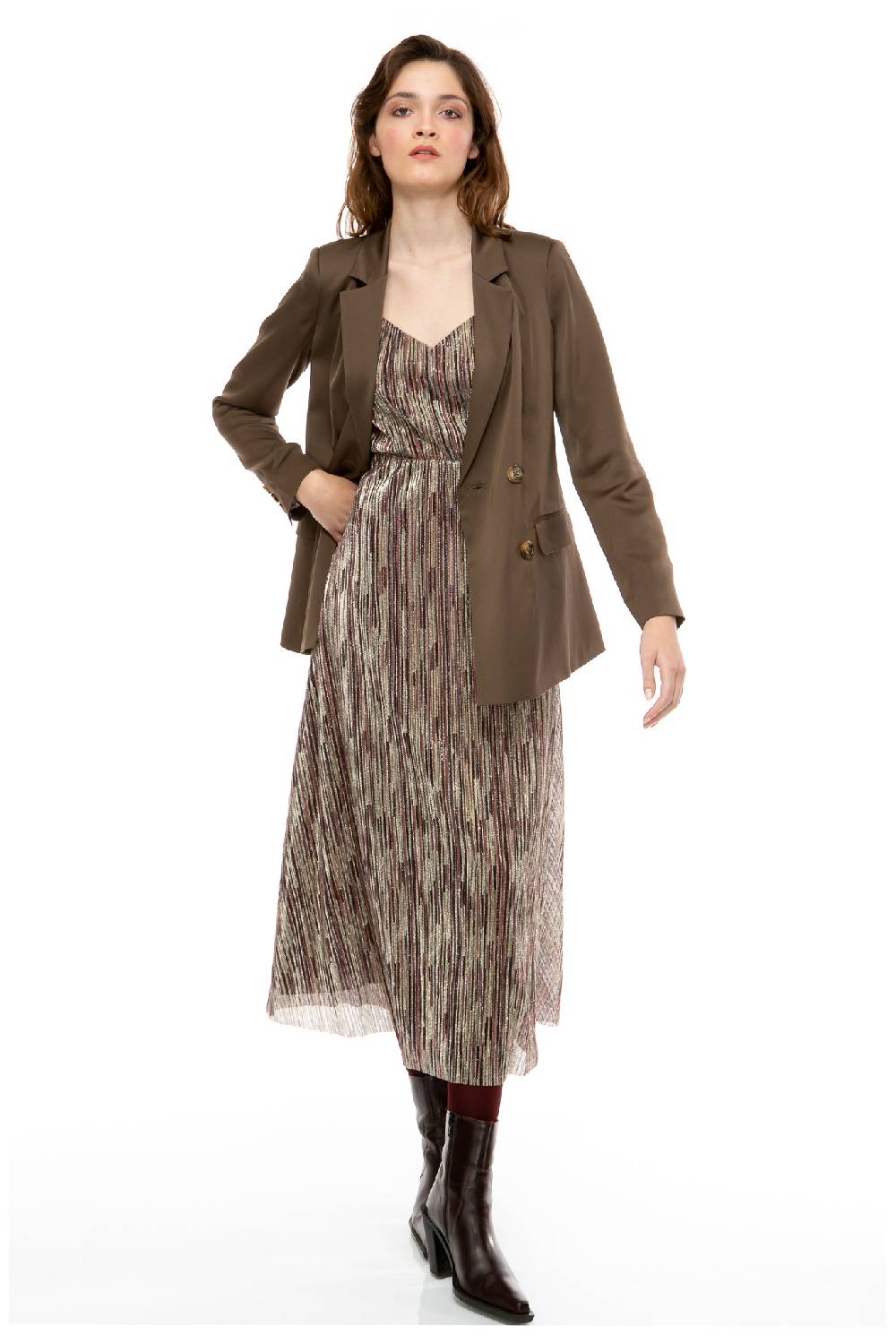 IVI GmbH SOLID SILK Blazer Olive