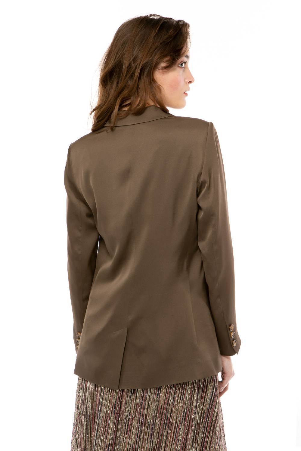 IVI GmbH SOLID SILK Blazer Olive