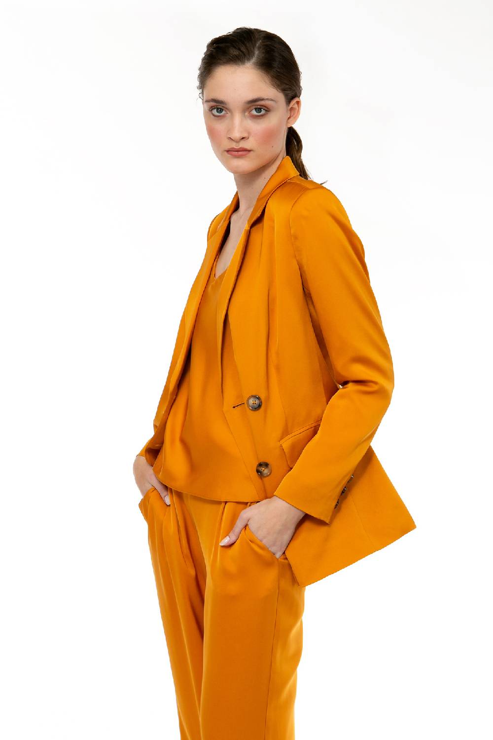 IVI GmbH SOLID SILK Blazer Safran