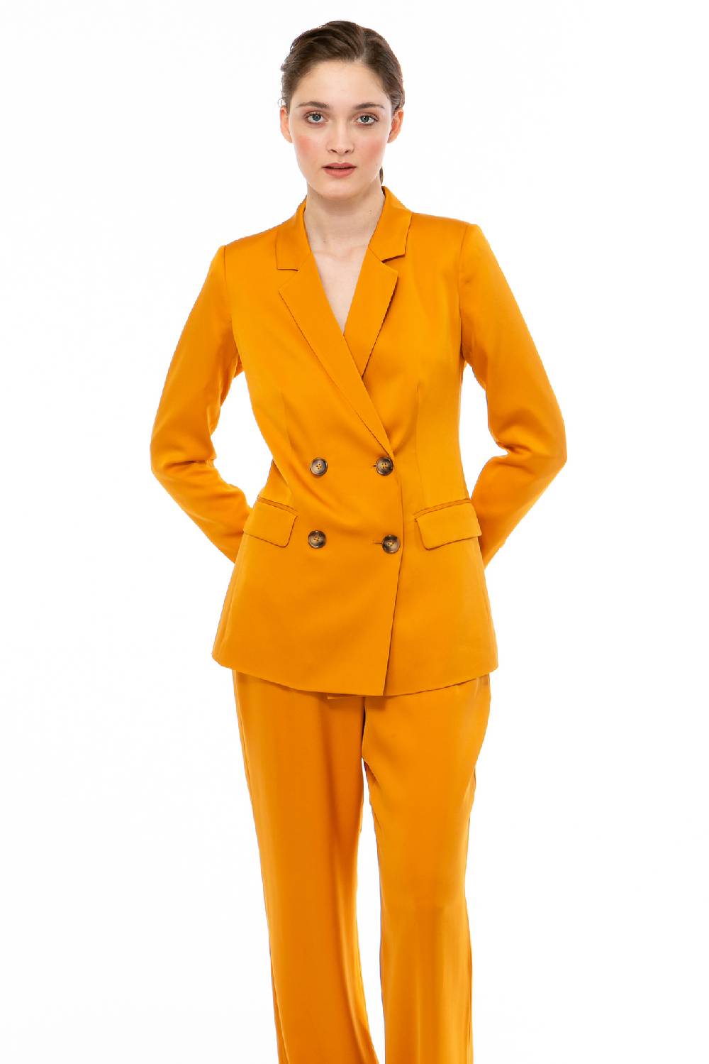 IVI GmbH SOLID SILK Blazer Safran