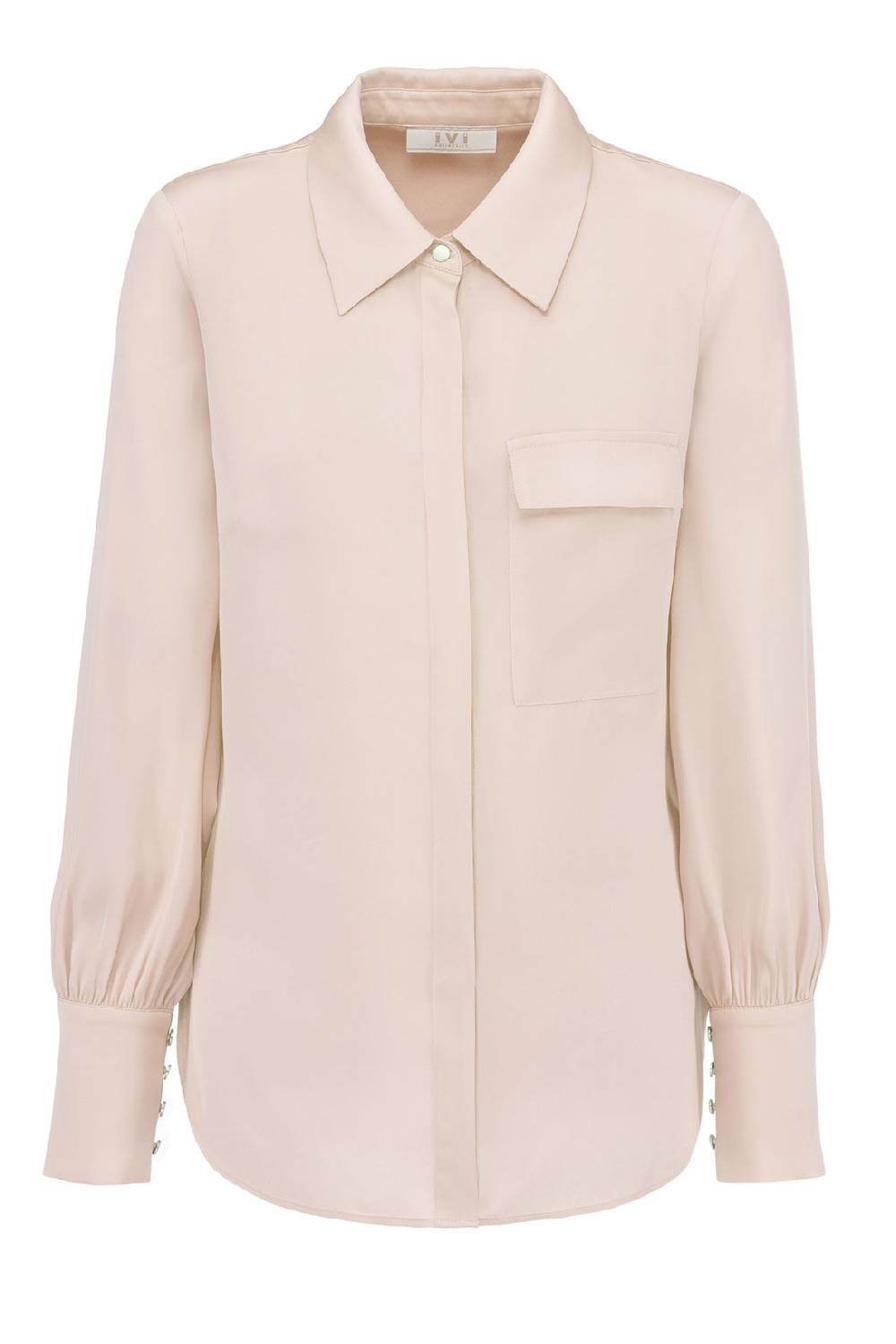 IVI GmbH SOLID SILK Hemdbluse light sand