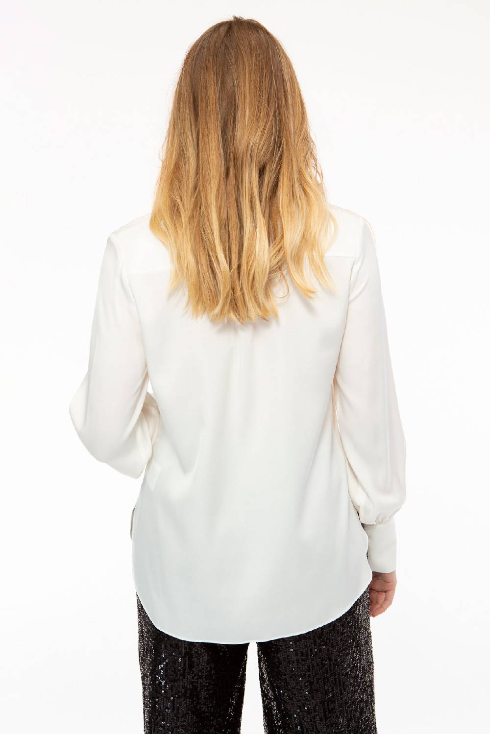 IVI GmbH SOLID SILK Hemdbluse Weiß