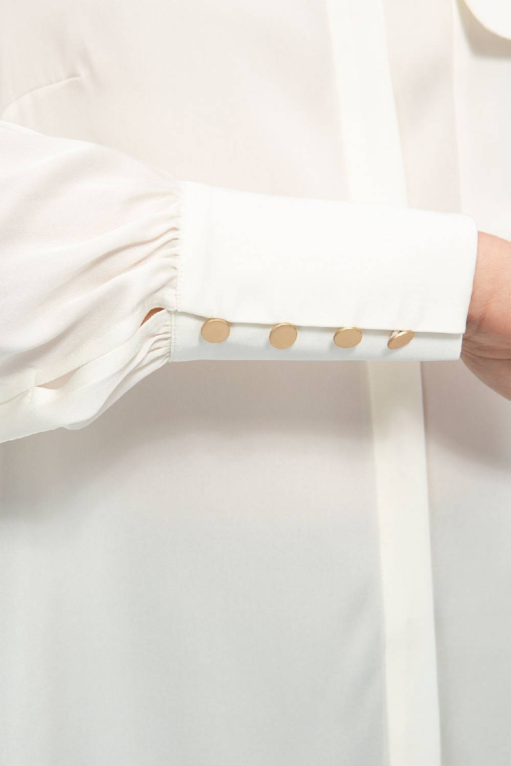 IVI GmbH SOLID SILK Hemdbluse Weiß