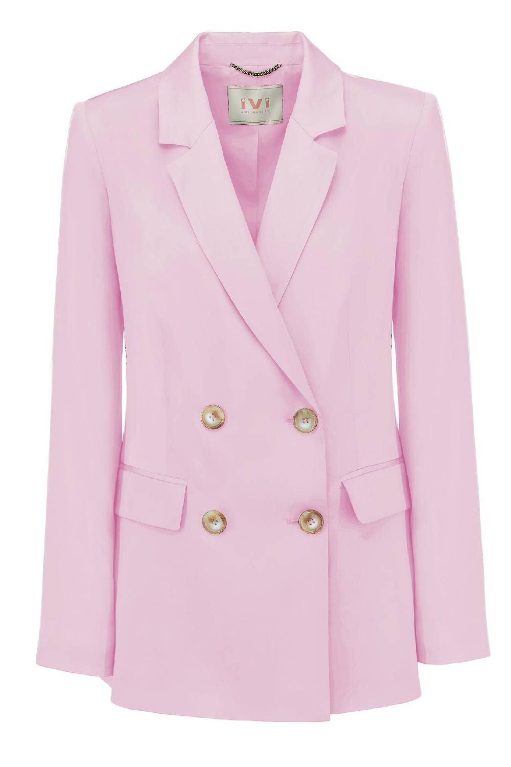 IVI GmbH SOLID SILK Seidenblazer bright rose