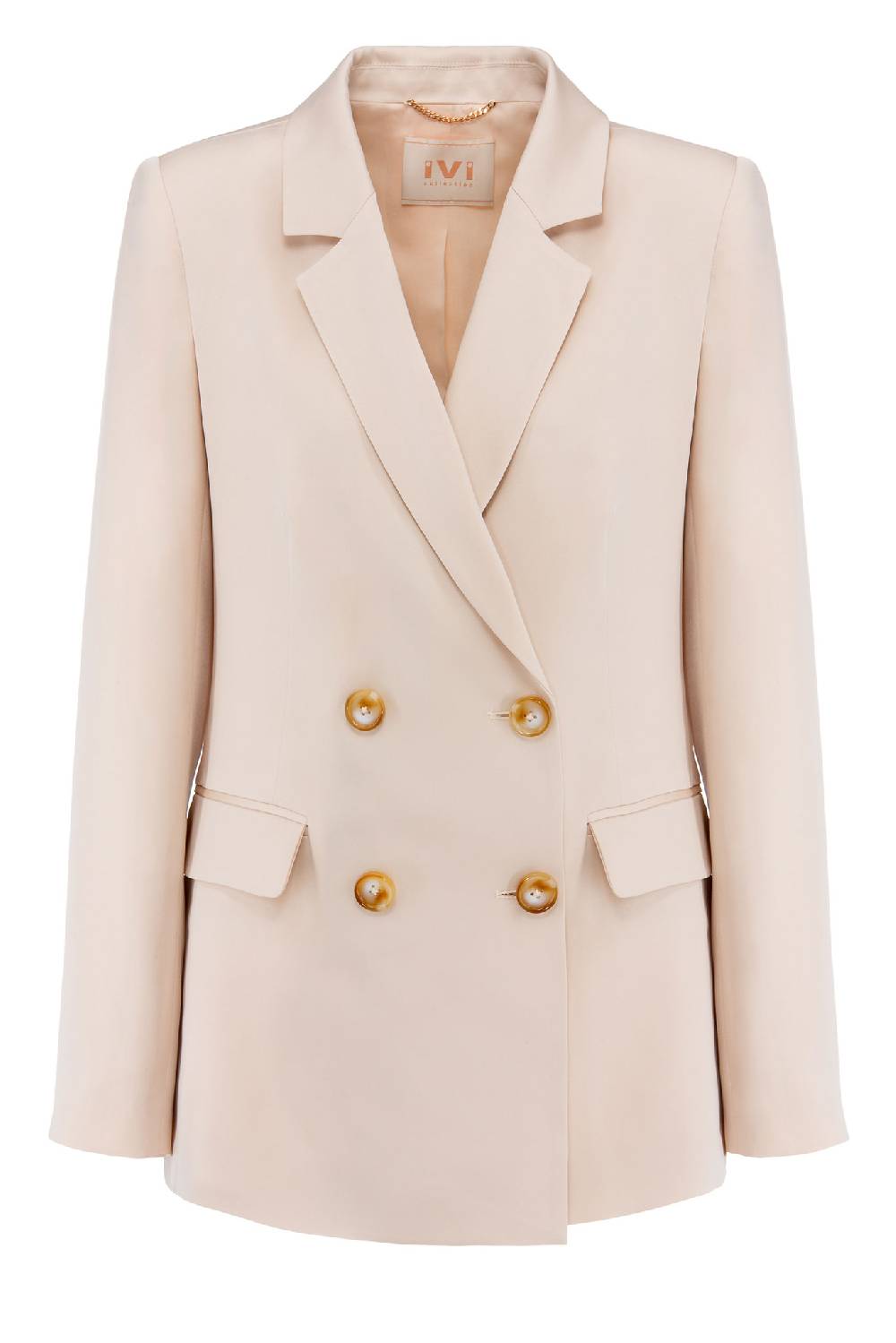 IVI GmbH SOLID SILK Seidenblazer light sand