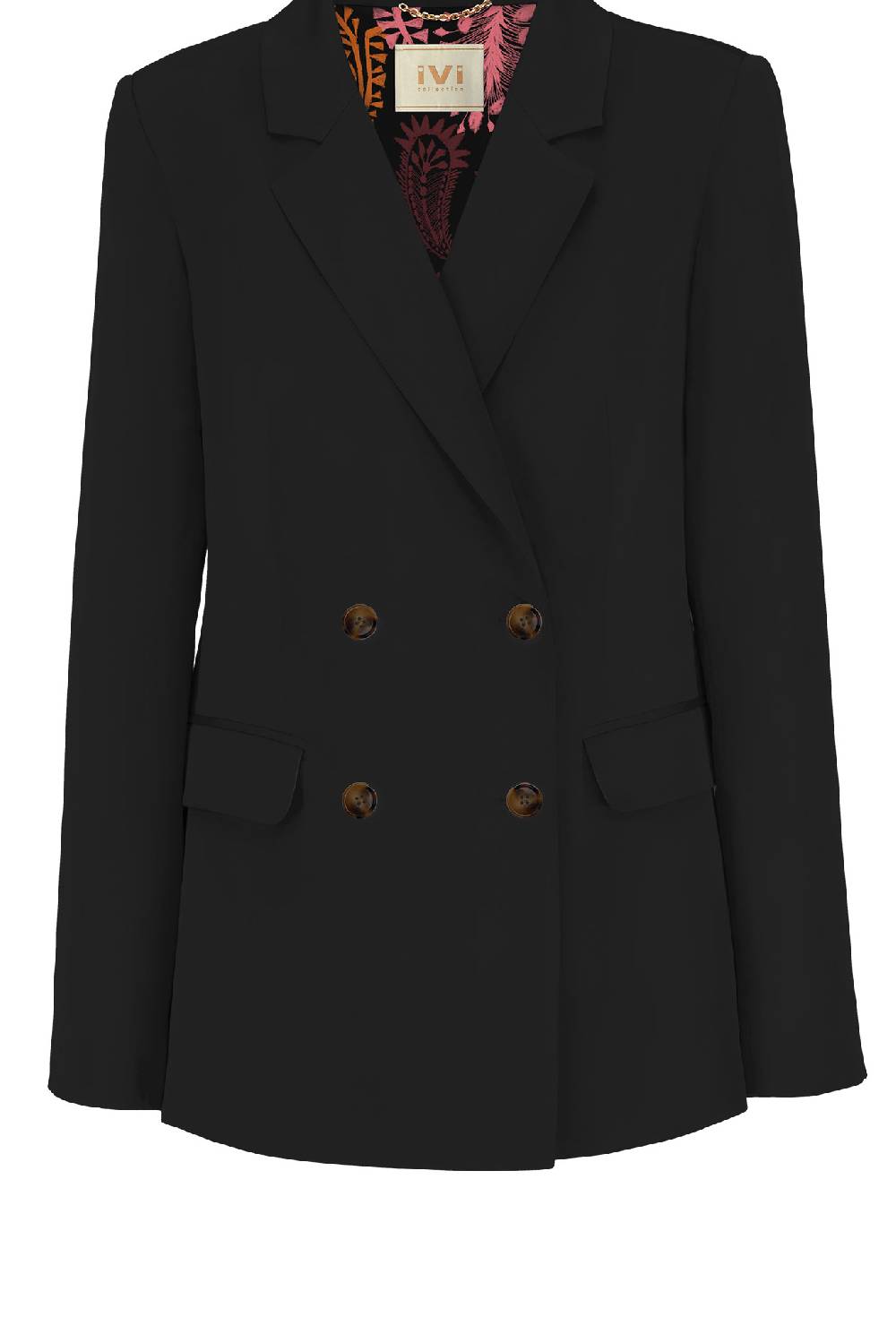 IVI GmbH SOLID SILK Seidenblazer schwarz
