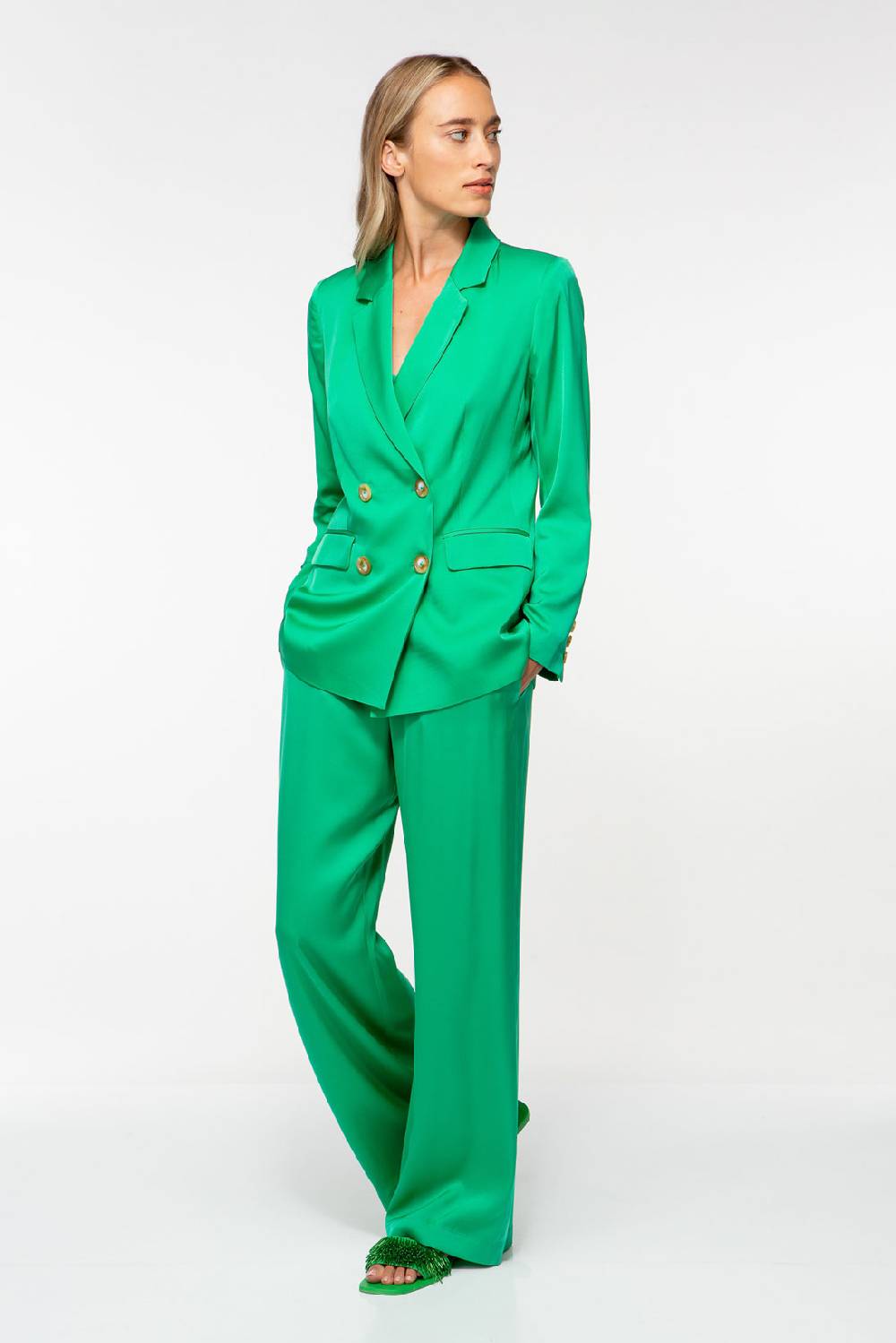 IVI GmbH SOLID SILK Seidenblazer Smaragd