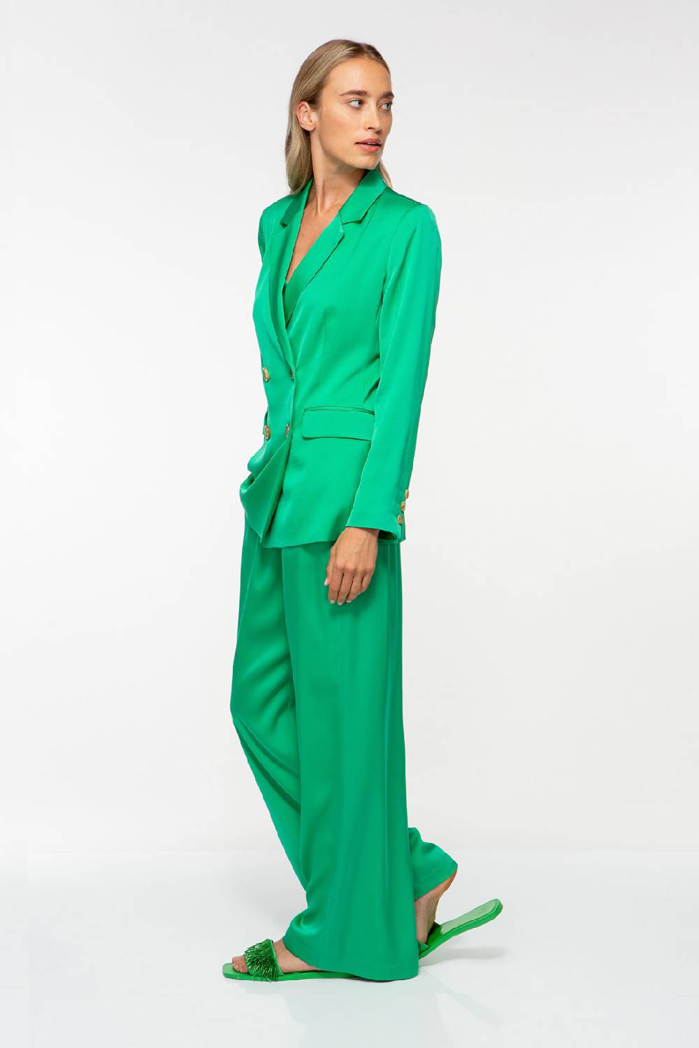 IVI GmbH SOLID SILK Seidenblazer Smaragd