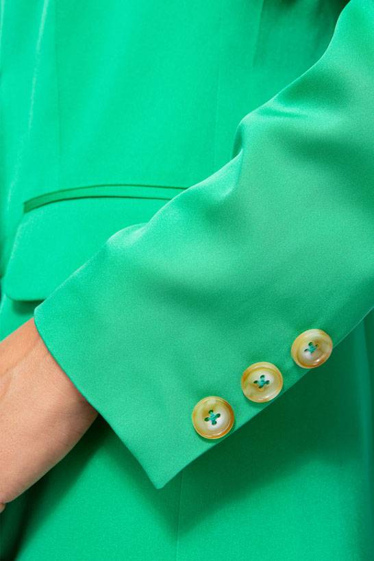 IVI GmbH SOLID SILK Seidenblazer Smaragd