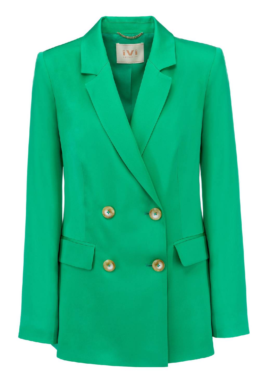 IVI GmbH SOLID SILK Seidenblazer smaragd