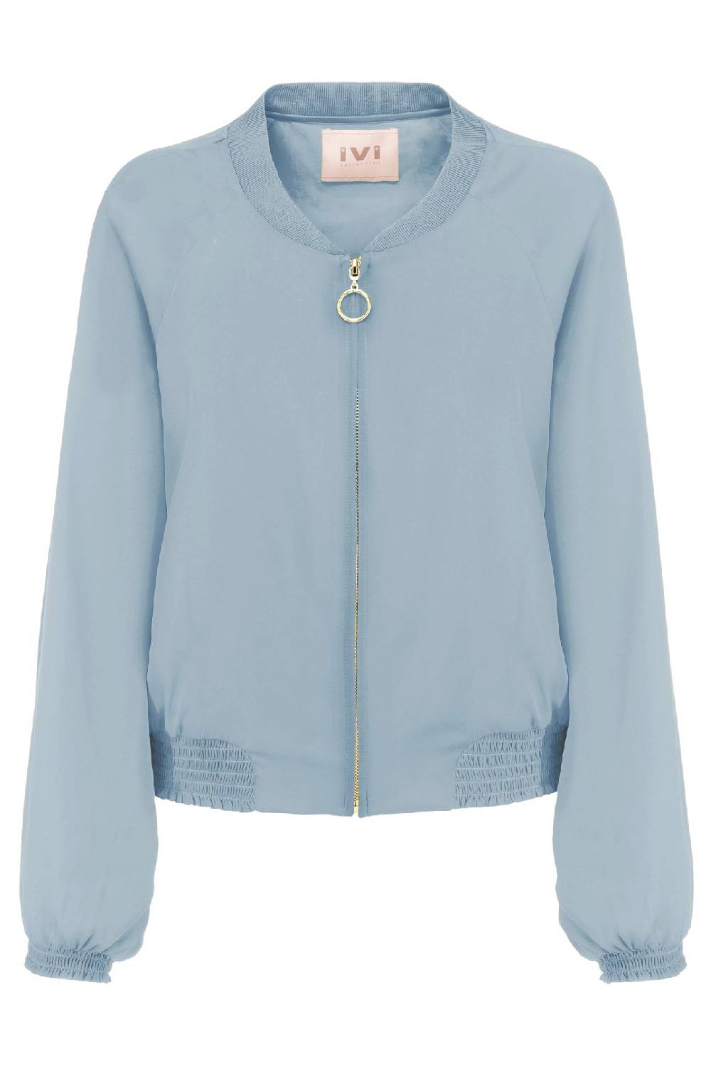 IVI GmbH SOLID SILK Seidenblouson hellblau