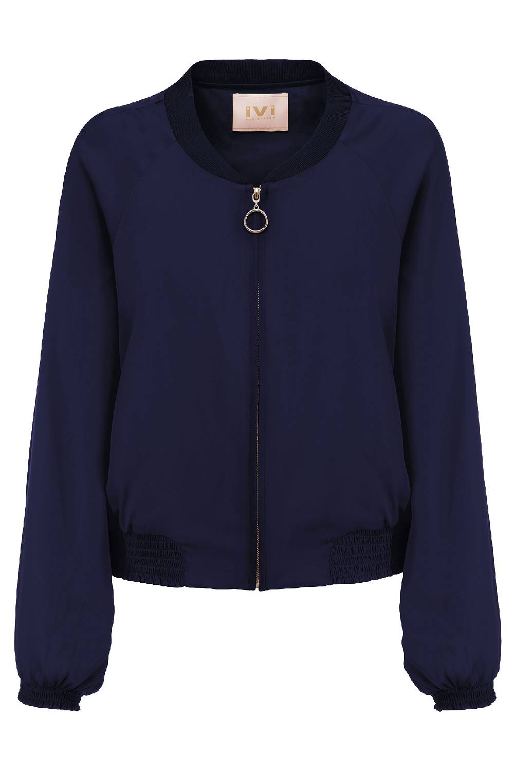 IVI GmbH SOLID SILK Seidenblouson navy