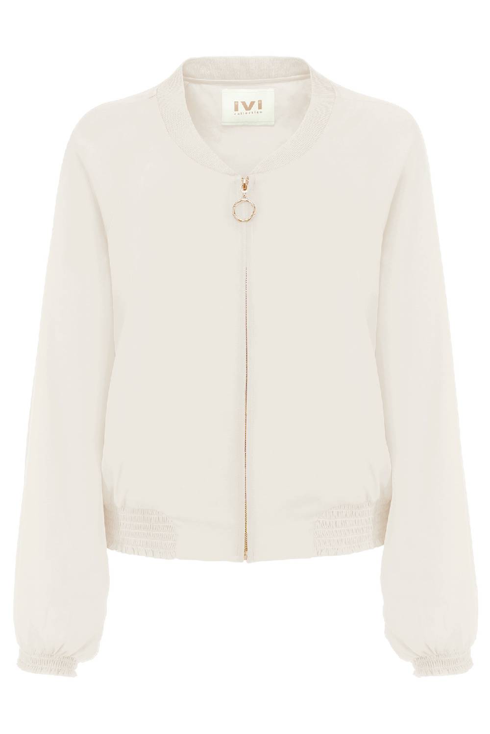 IVI GmbH SOLID SILK Seidenblouson weiß