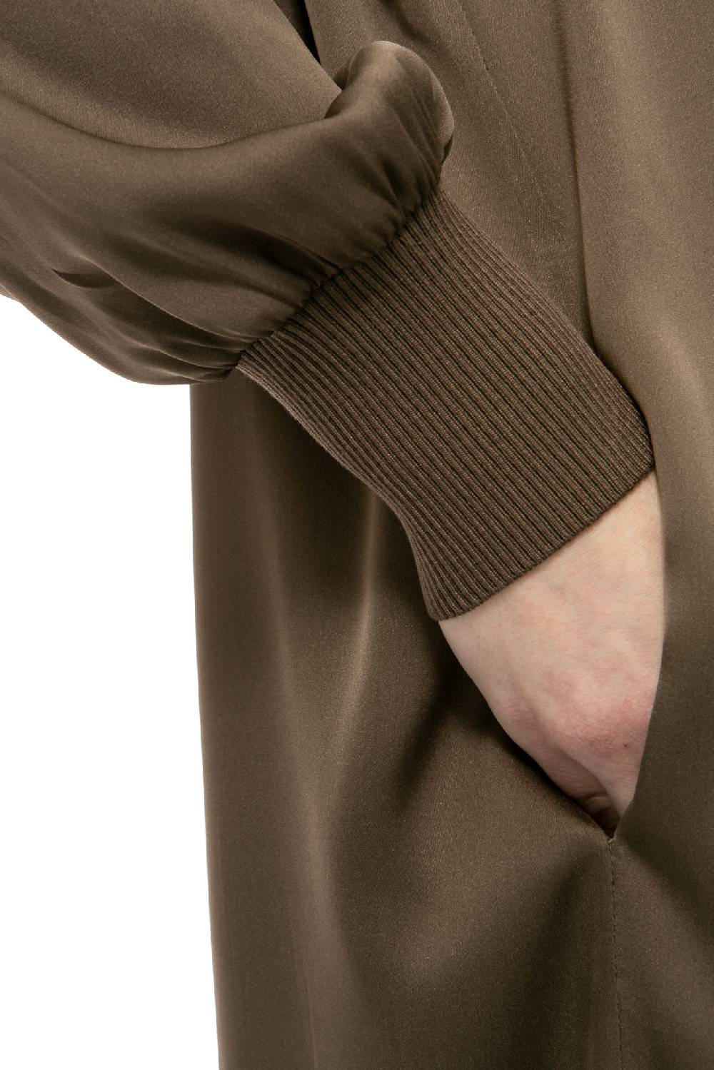 IVI GmbH SOLID SILK Tunika-Kleid Olive