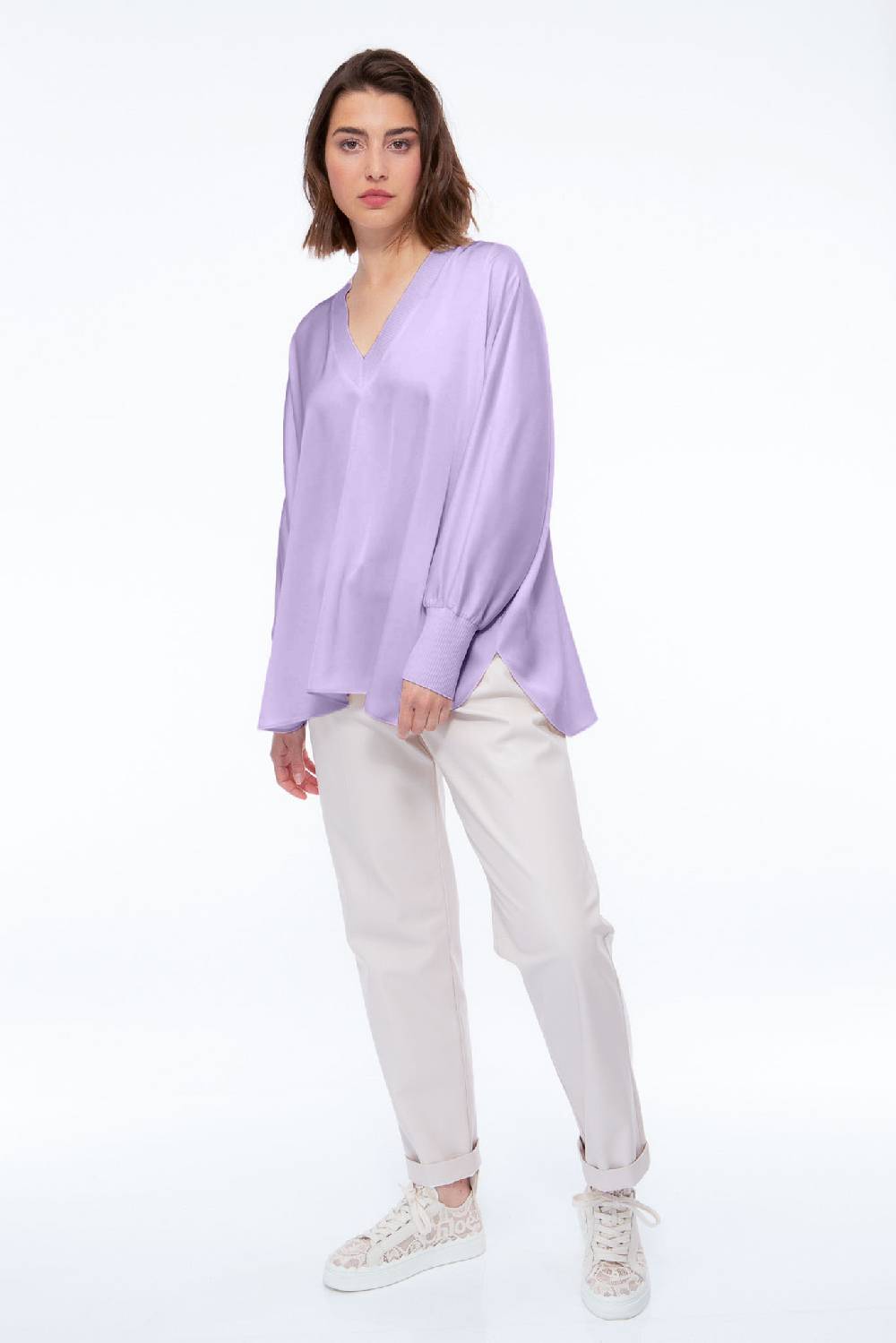 IVI GmbH SOLID SILK Tunika Lila