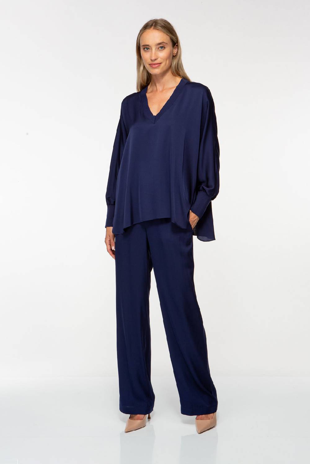 IVI GmbH SOLID SILK Tunika Navy