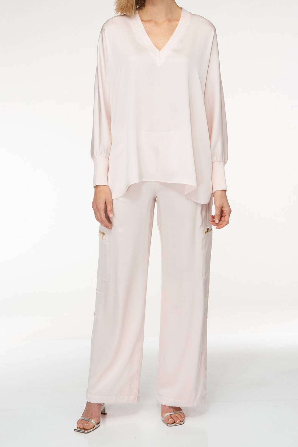 IVI GmbH SOLID SILK Tunika Rosé