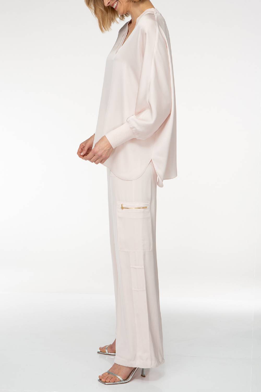 IVI GmbH SOLID SILK Tunika Rosé