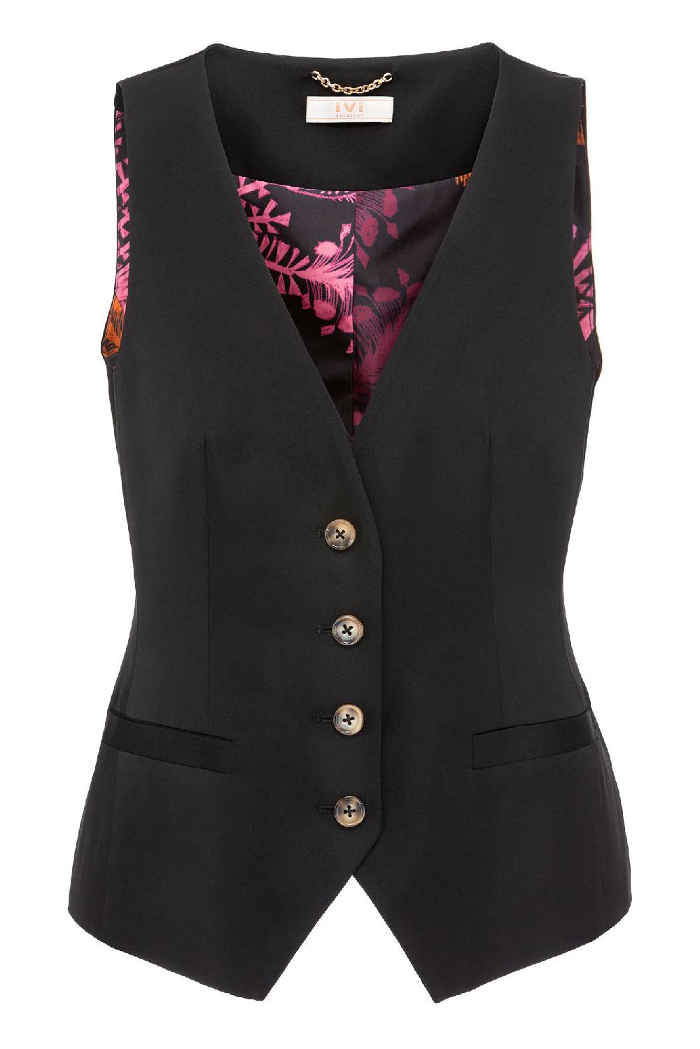 IVI GmbH SOLID SILK Weste schwarz