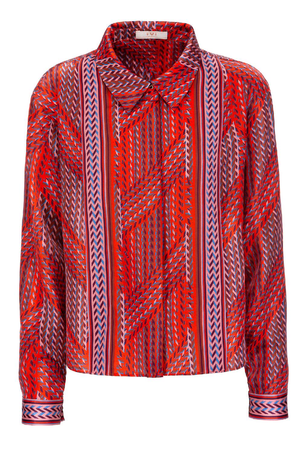 IVI GmbH STRIPES Cropped Bluse rot