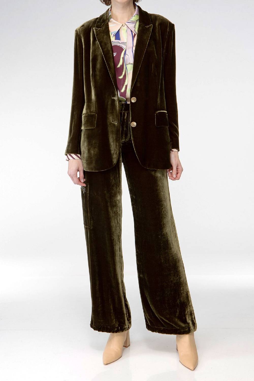 IVI GmbH VELVET Blazer Aus Seidensamt Oliv