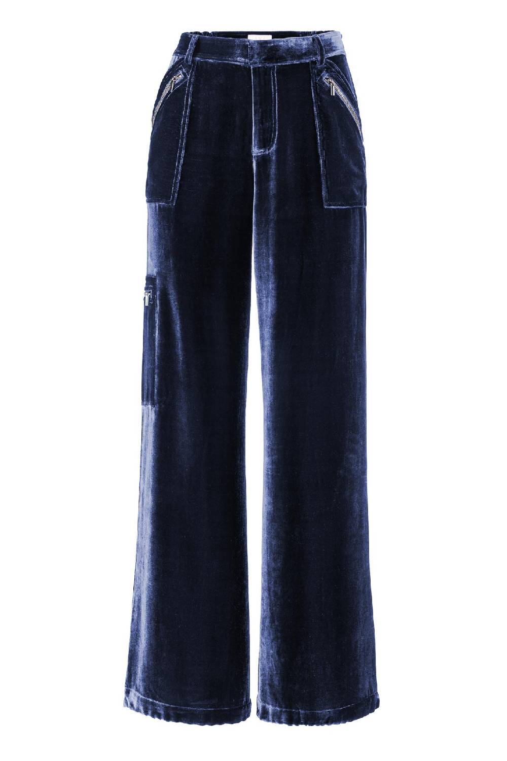 IVI GmbH VELVET Samthose mit Cargo Details navy