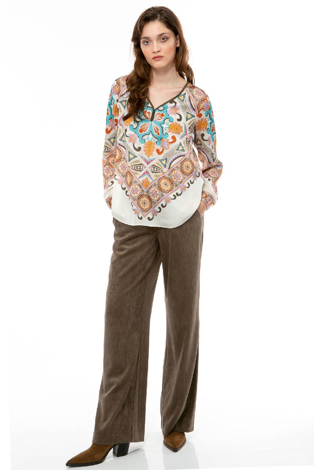 IVI GmbH VINTAGE FLOWERS Bluse Weiß