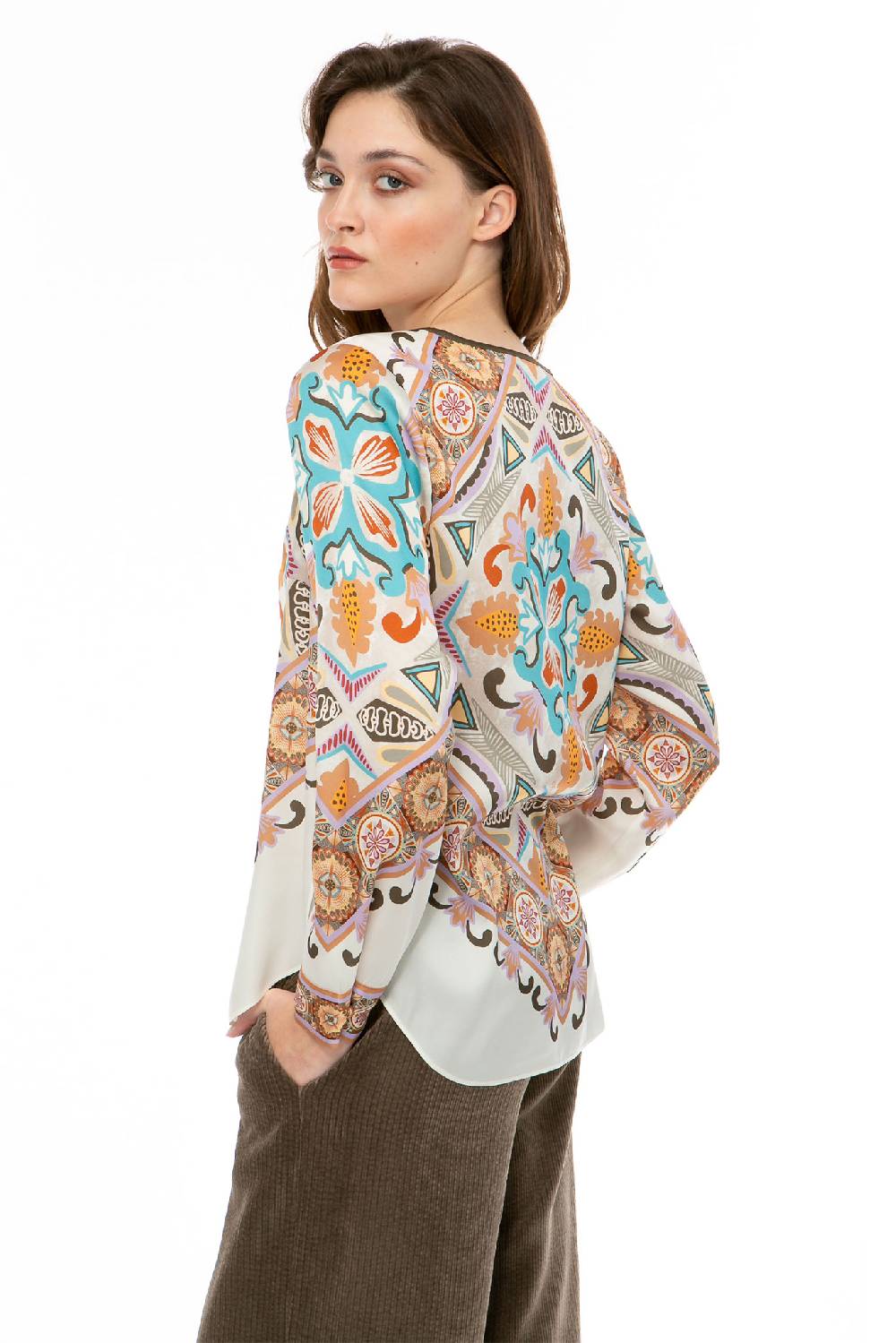 IVI GmbH VINTAGE FLOWERS Bluse Weiß