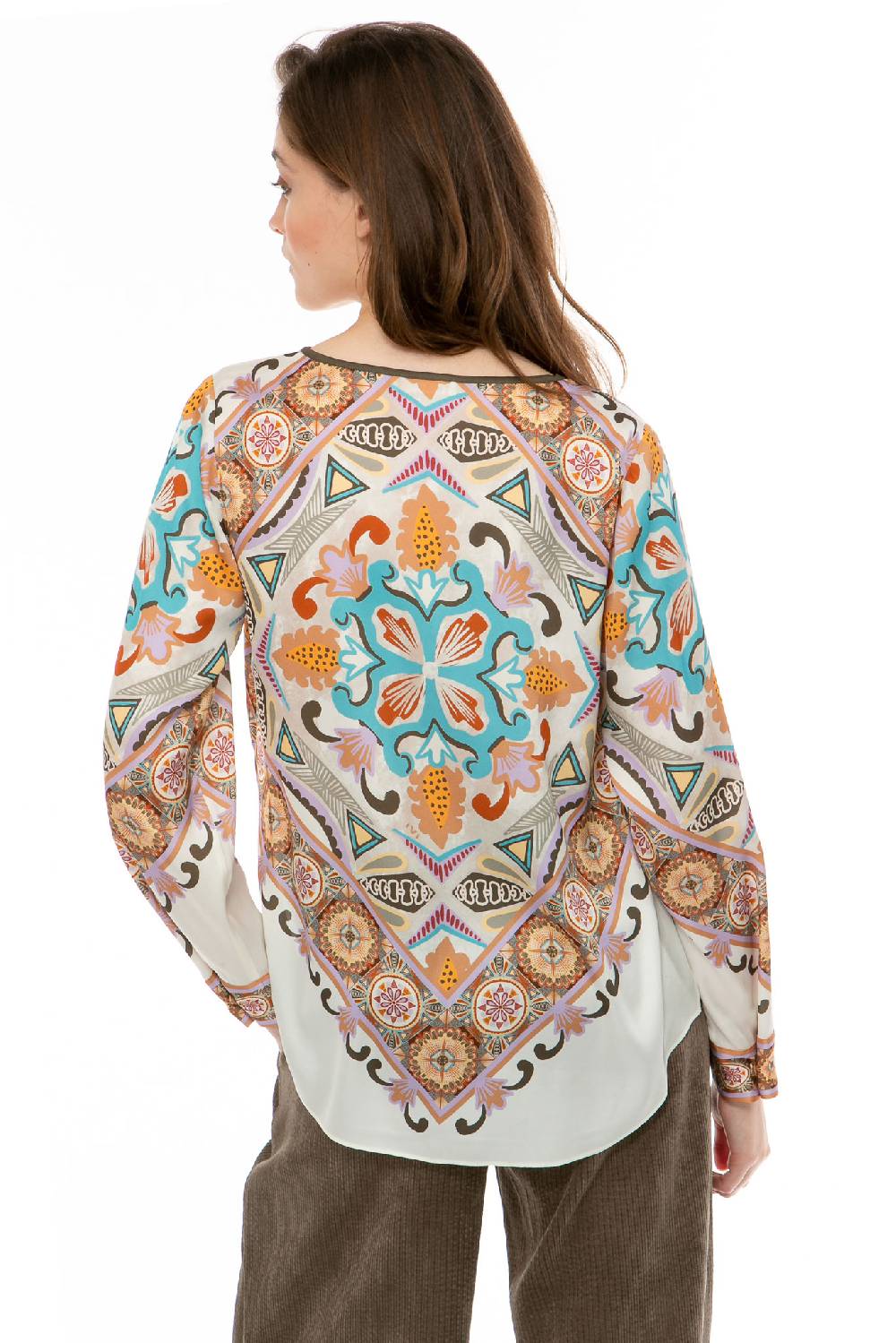 IVI GmbH VINTAGE FLOWERS Bluse Weiß