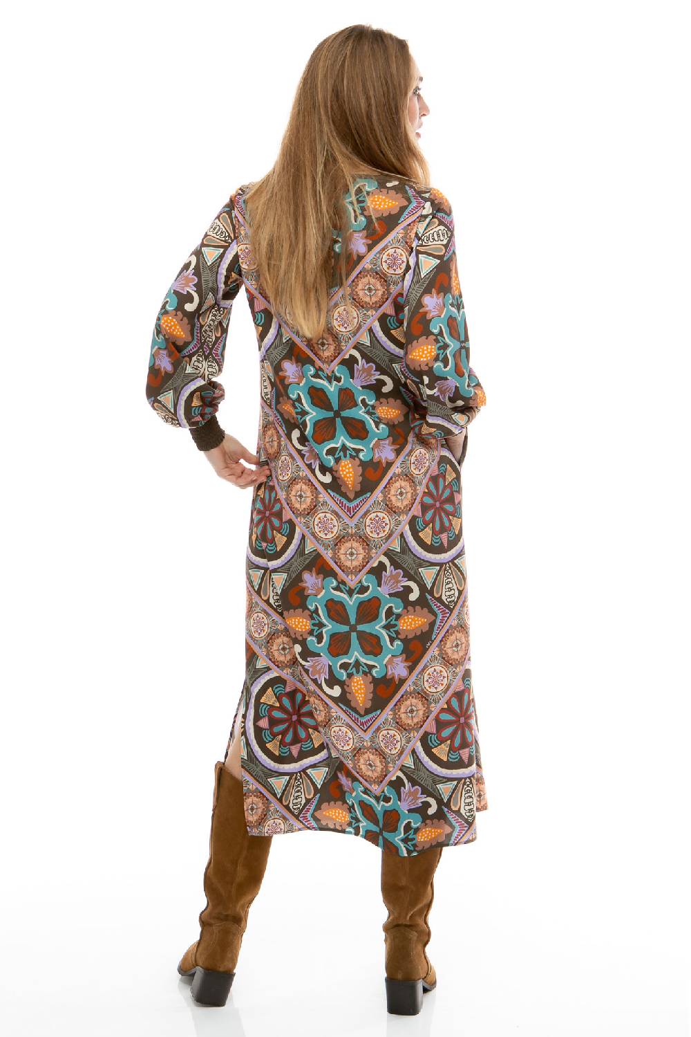 IVI GmbH VINTAGE FLOWERS Kleid Olive