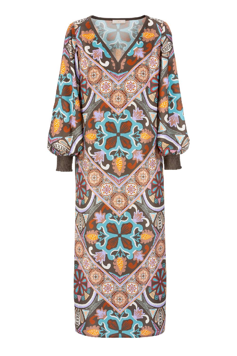 IVI GmbH VINTAGE FLOWERS Kleid olive